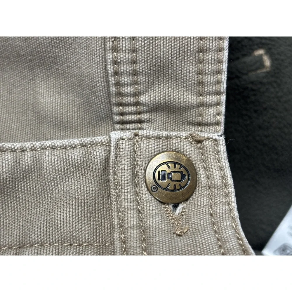 Coleman Pants Mens 38x30 Khaki Fleece Lined Outdoor Workwear Utility Fall 2021